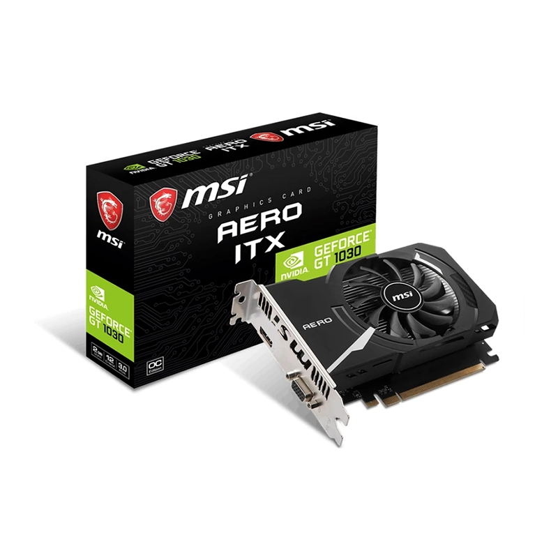 کارت گرافیک ام اس آی مدل GeForce GT 1030 AERO ITX 2GD4 OCV1 (1)